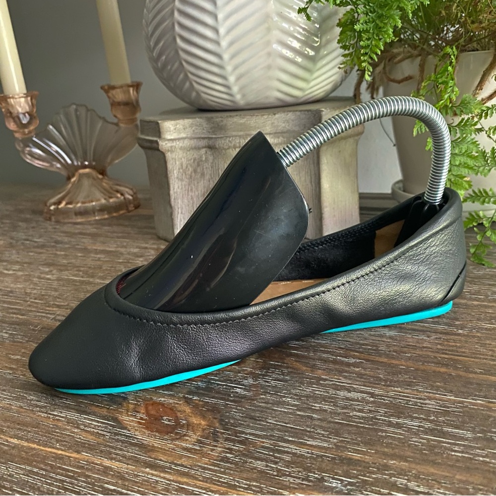 Tieks by Gavriell Italian Leather Black Slip On Ballerina Ballet Flats Shoes 6 - Picture 15 of 17